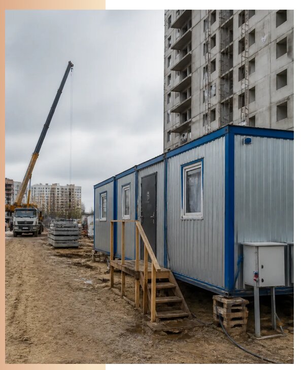 Аренда строительных вагончиков для рабочих в Москве